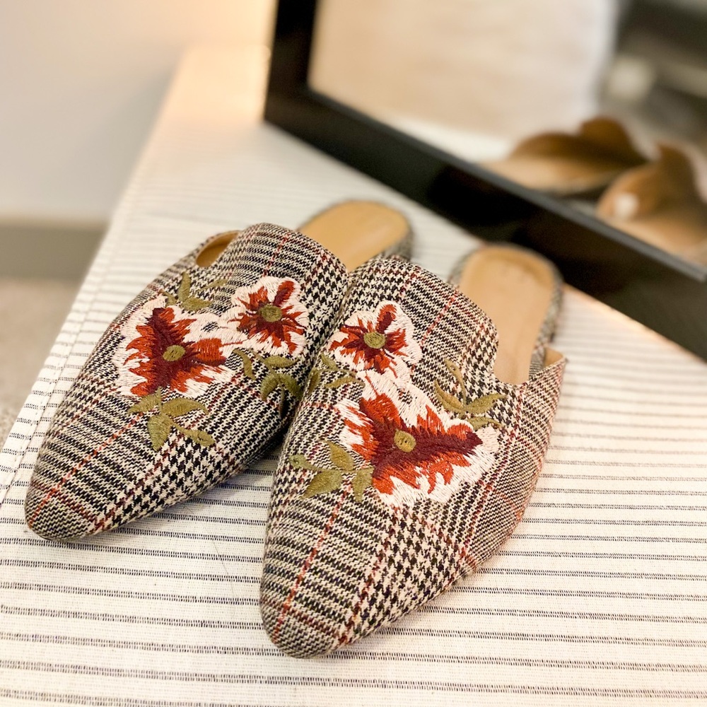 Plaid Mules